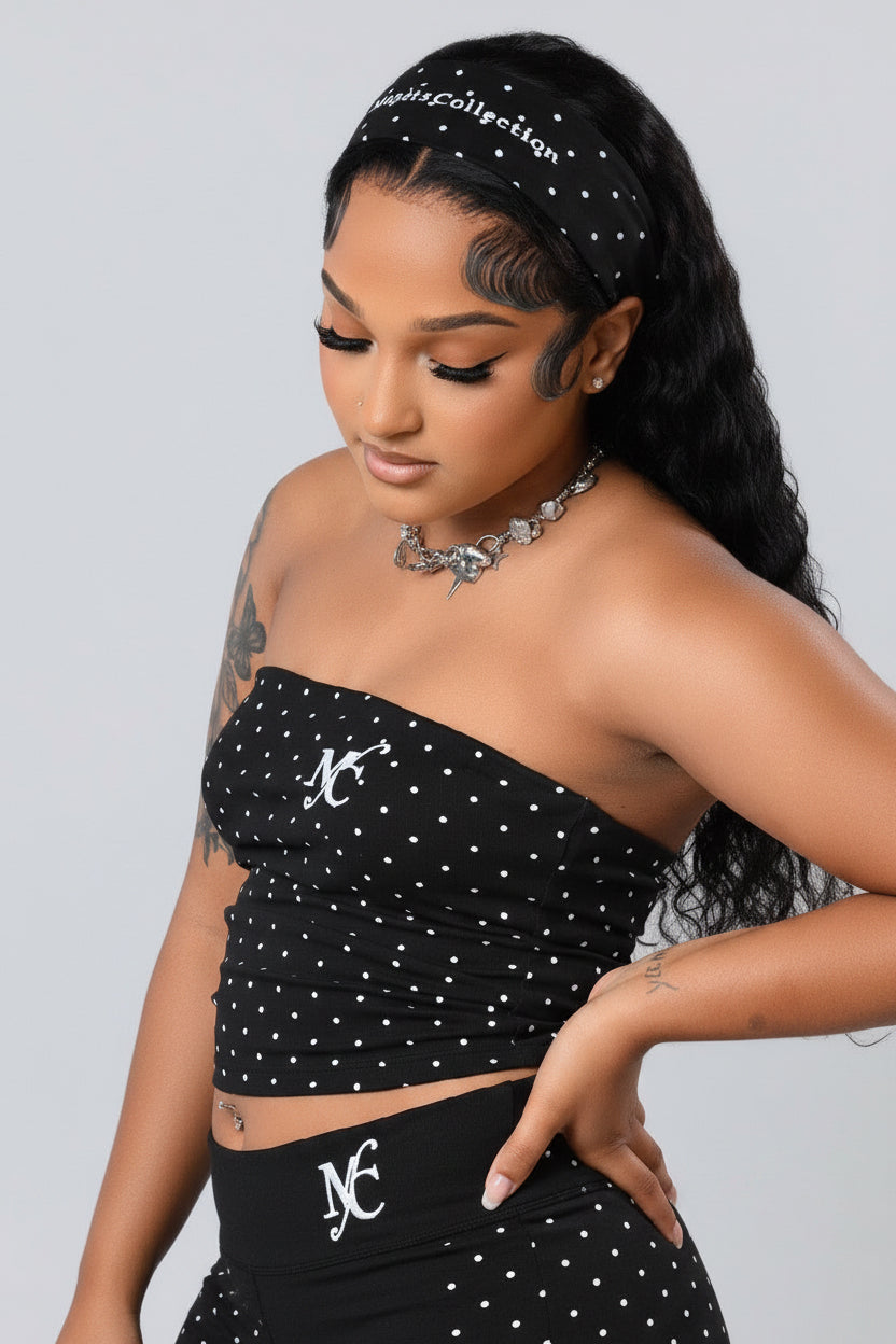 Black Polka Dot Set