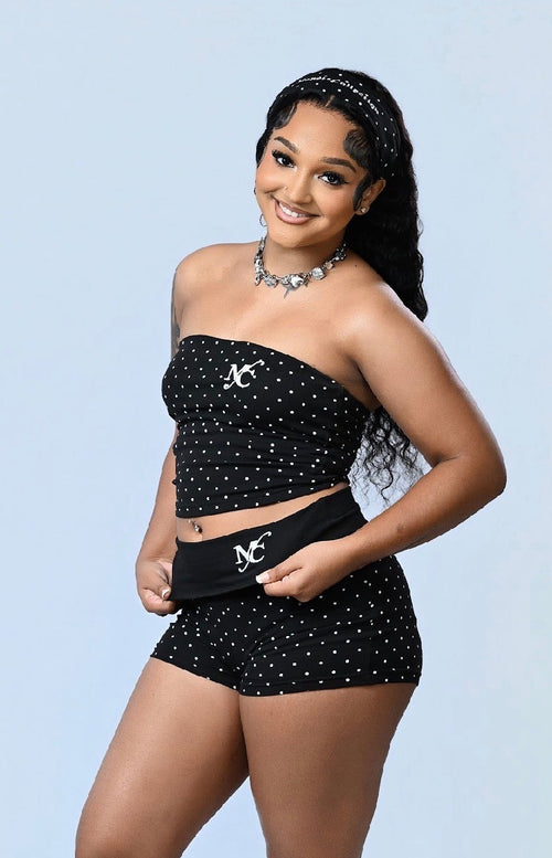 Black Polka Dot Set