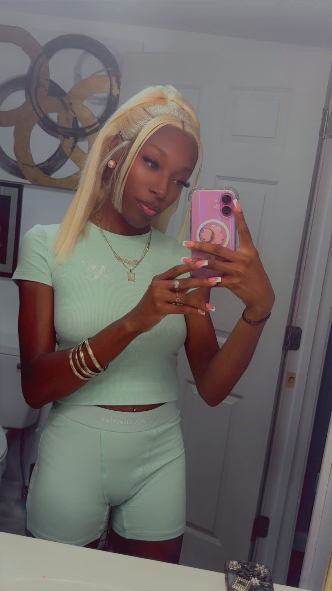 Mint Green 2 piece short set